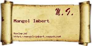Mangol Imbert névjegykártya